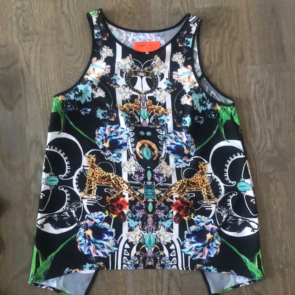 CLOVER CANYON lion print top size XS